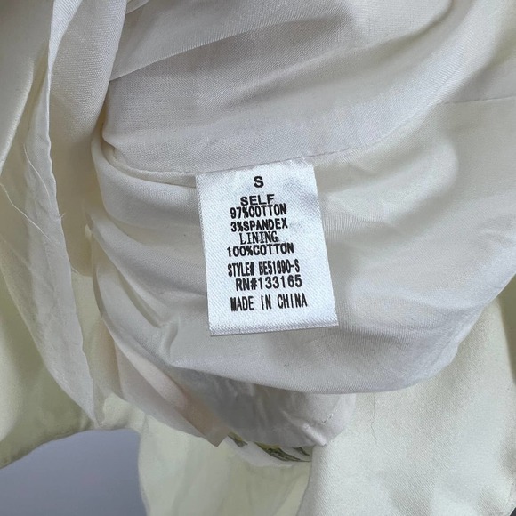 Miami Boutique Mini Dress Cold Shoulder Yellow Embroidered Floral NWT Small - Picture 10 of 12